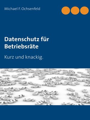 cover image of Datenschutz für Betriebsräte